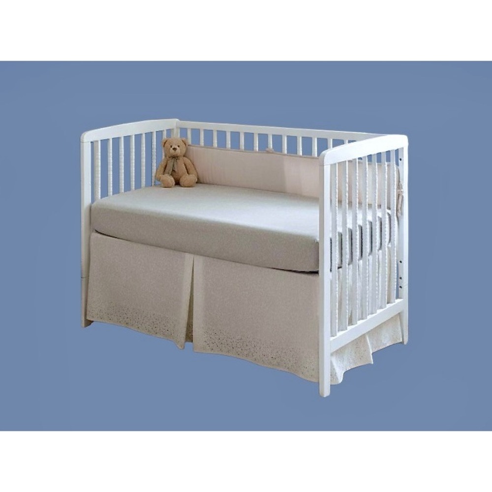 Little Sleepies Bamboo Lunaluxe Heather Gray Crib Sheet Neutral Cottage